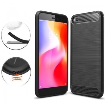 Juodas silikoninis carbon dėklas (REDMI GO)